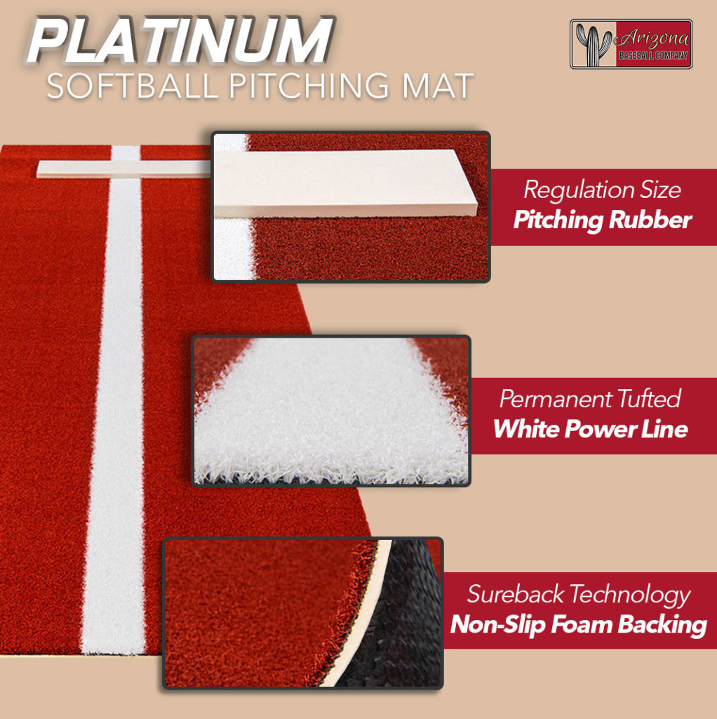 Platinum Softball Pitching Mat Victory Mounds